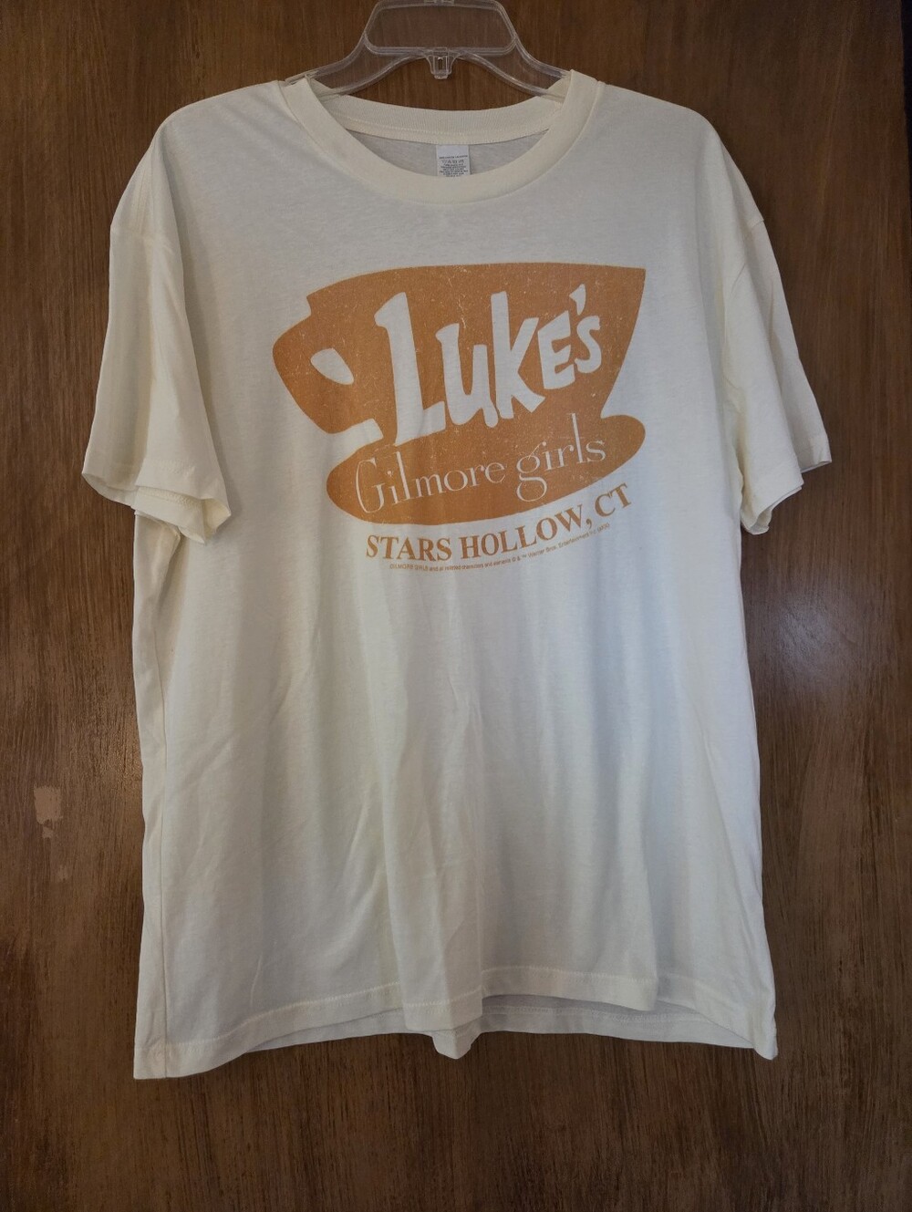 MAD Engine Cream Graphic Tshirt Luke's Diner Cotton Size Small NWOT